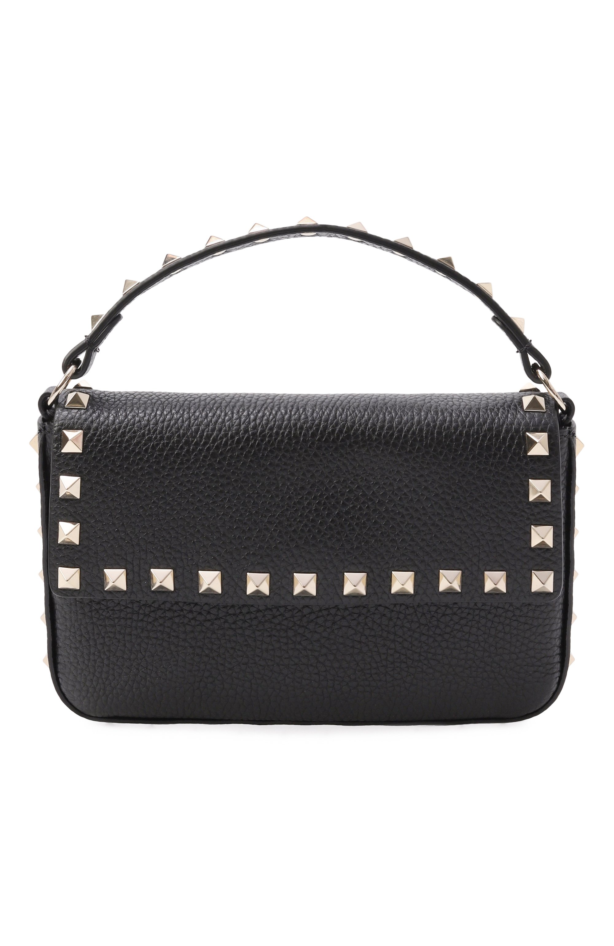 Сумка rockstud VALENTINO черного цвета по цене 117500 руб., арт. 7W2P0W07/VSH/C0L0R, фото 1 Сумка rockstud VALENTINO, арт. 7W2P0W07/VSH/C0L0R, фото 1