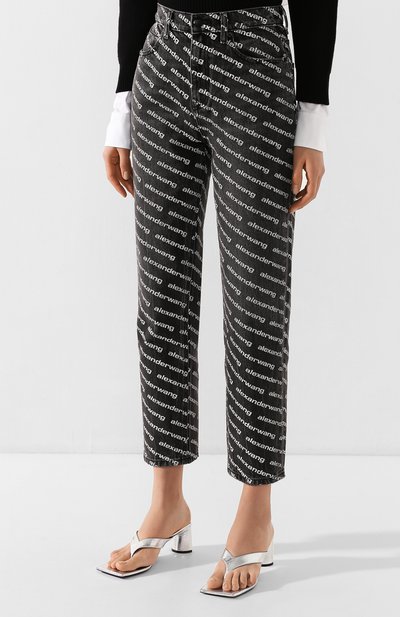 Джинсы ALEXANDER WANG черно-белого цвета по цене 38550 руб., арт. 4D994401DJ, фото 3 Джинсы ALEXANDER WANG, арт. 4D994401DJ, фото 3