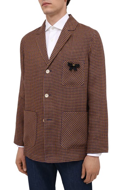 Льняной пиджак GUCCI, арт. 659844/ZAG0U, фото 3