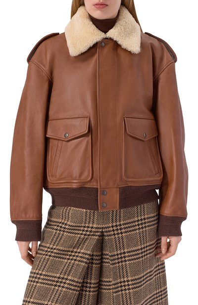 Кожаный бомбер SAINT LAURENT, арт. 843525/YCTE2, фото 3