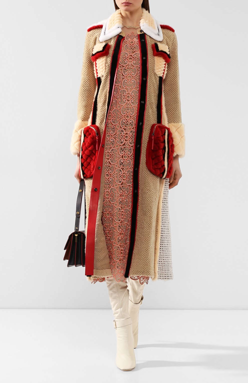 Пальто с меховой отделкой FENDI, арт. FNF83H A7VZ, фото 2