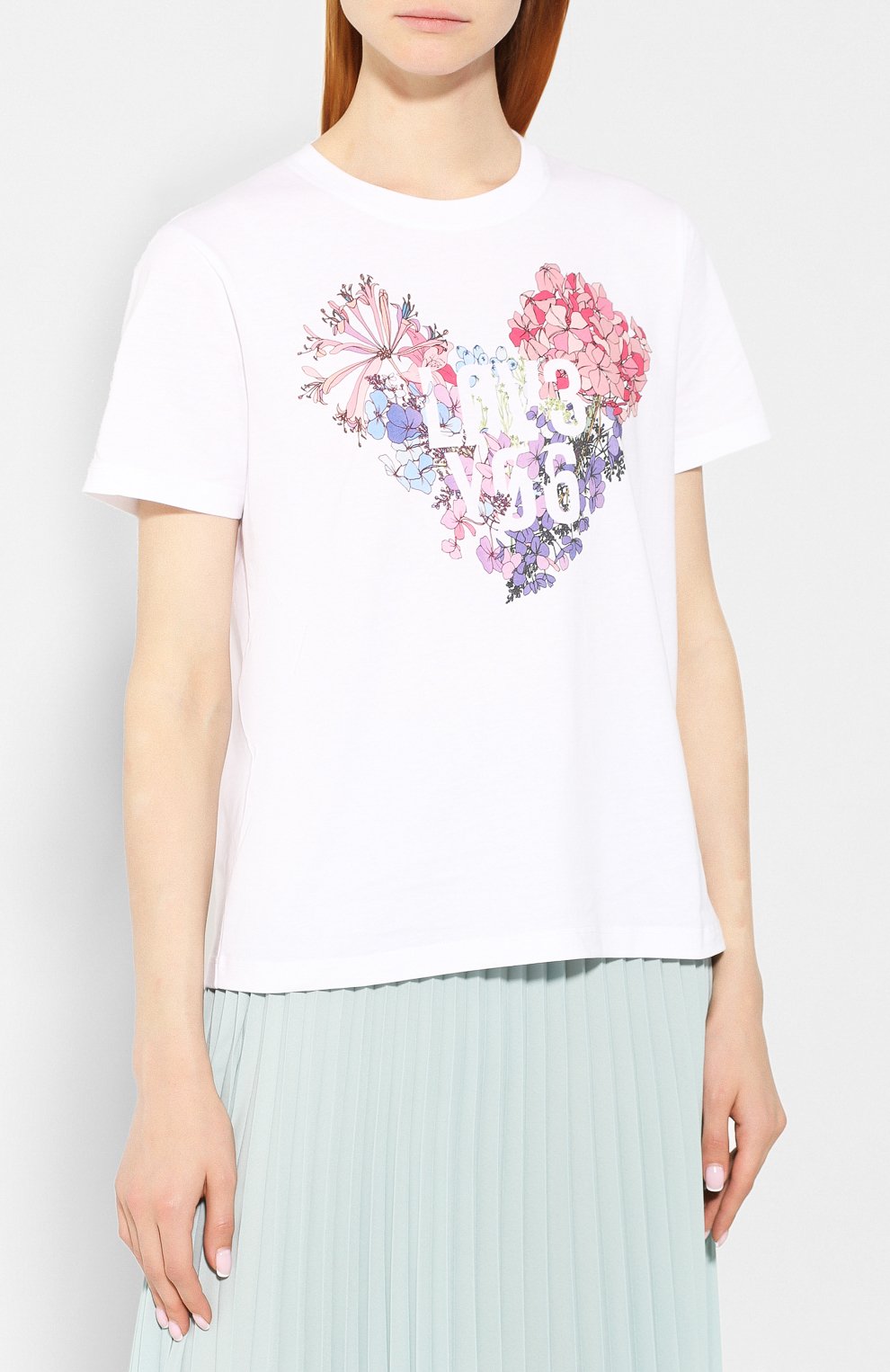 Хлопковая футболка REDVALENTINO белого цвета по цене 14500 руб., арт. SR3MG03U/4QY, фото 3 Хлопковая футболка REDVALENTINO, арт. SR3MG03U/4QY, фото 3
