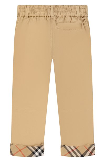 Хлопковые брюки BURBERRY бежевого цвета по цене 29950 руб., арт. 8131850, фото 2 Хлопковые брюки BURBERRY, арт. 8131850, фото 2