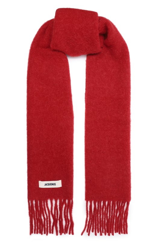 Шерстяной шарф Jacquemus 24HACU00572B0T/4032 Красный 24HACU00572B0T/4032