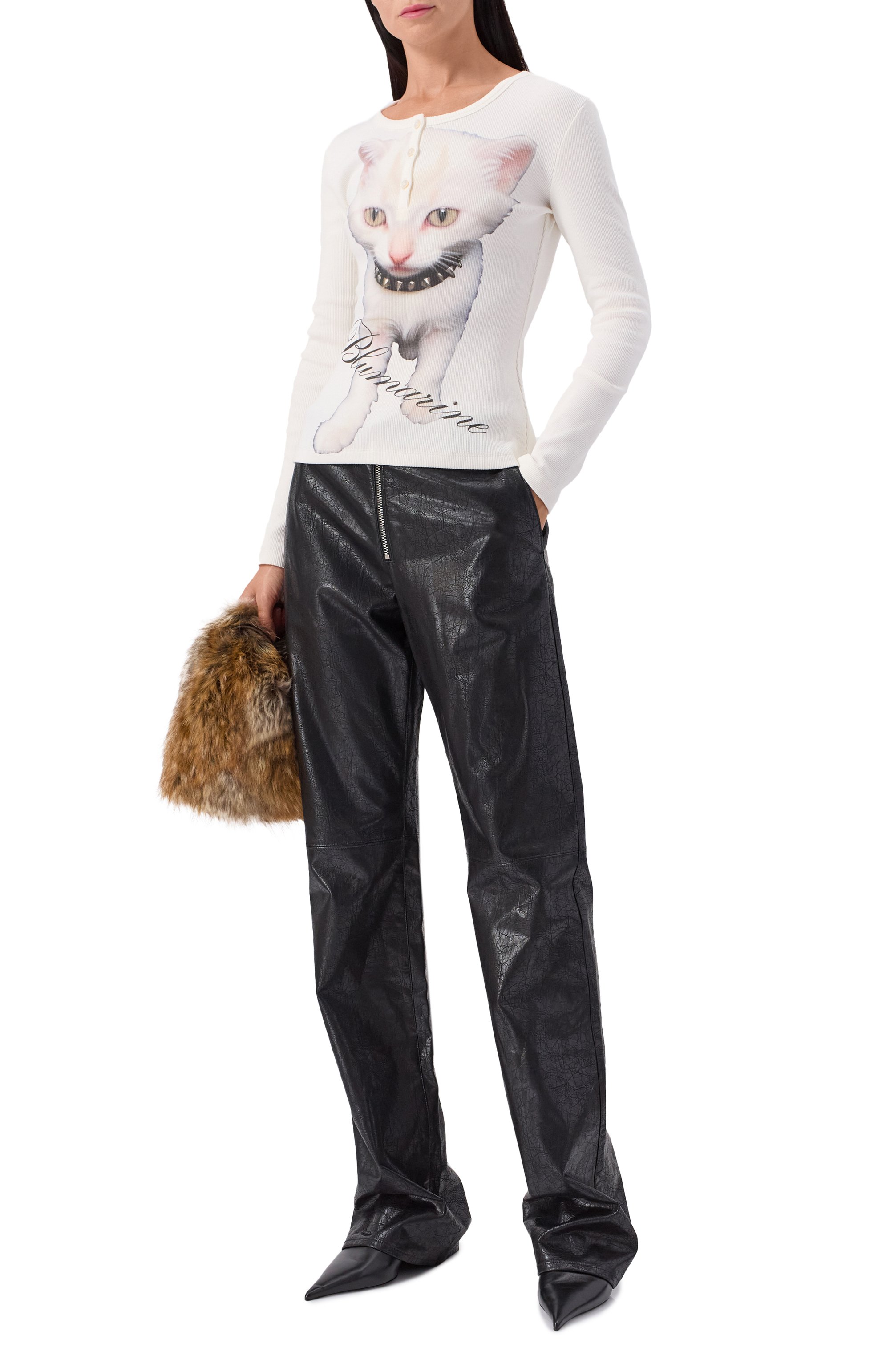 Хлопковый лонгслив BLUMARINE, арт. 2T100A, фото 2