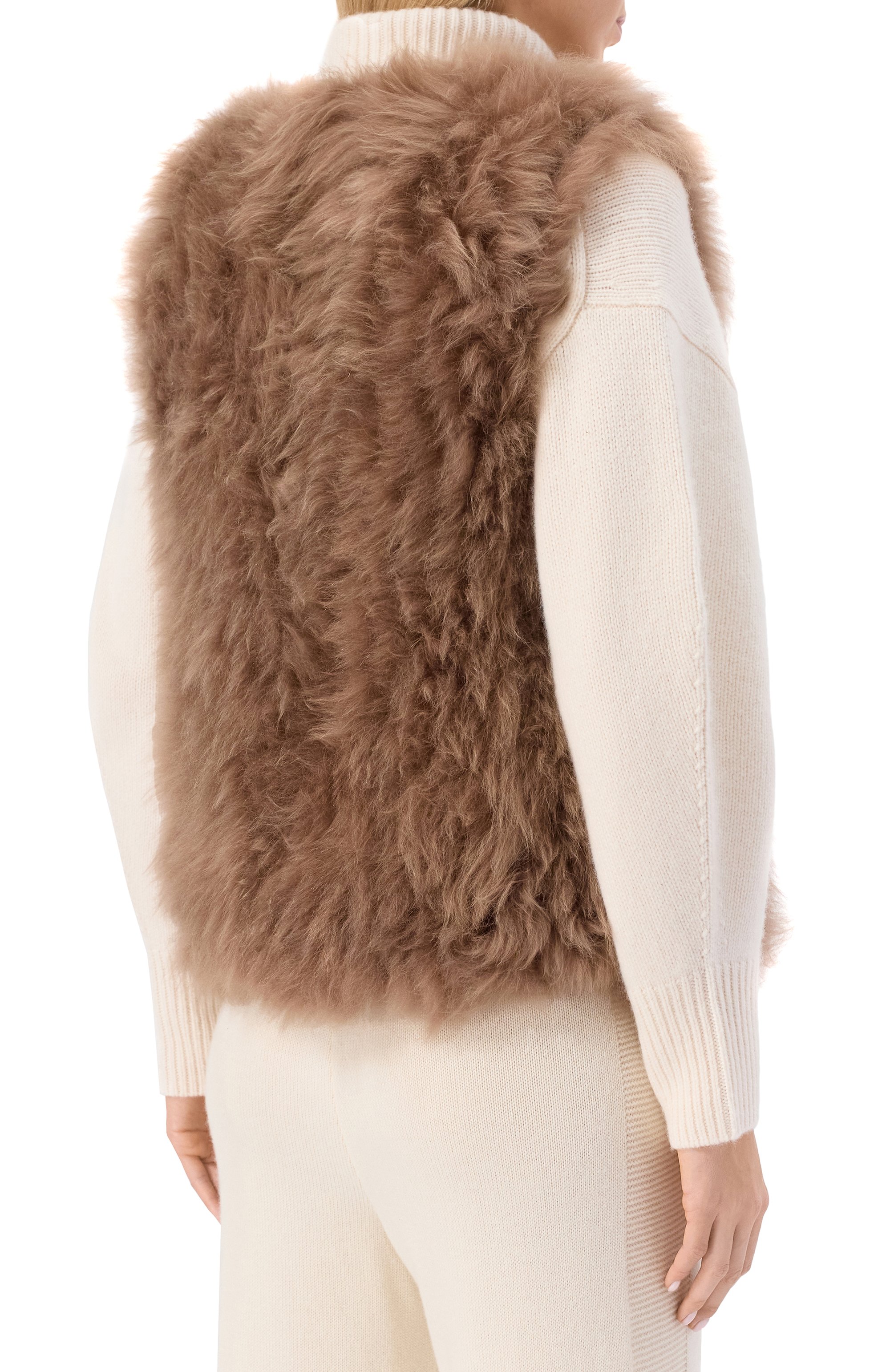 Двусторонний жилет из козы MANZONI24, арт. 25M1522R-CFENY, фото 4