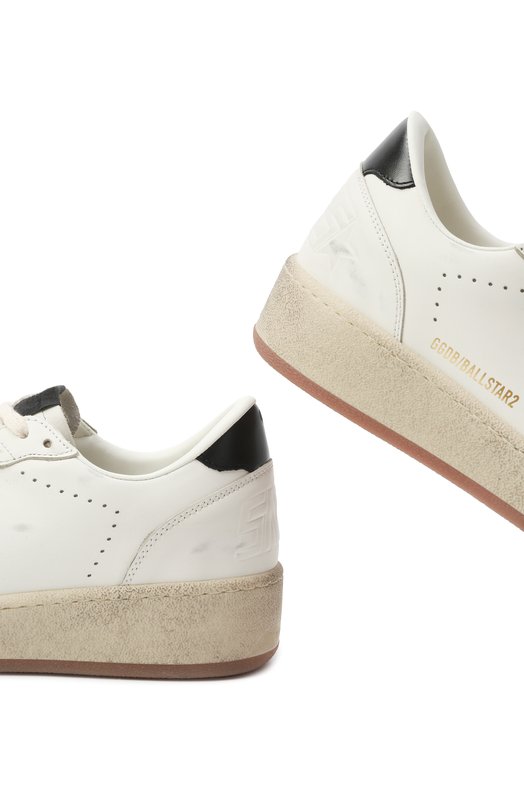 Кожаные кеды Ball Star Golden Goose Deluxe Brand GWF00804.F006970 Белый  GWF00804.F006970 Фото 7