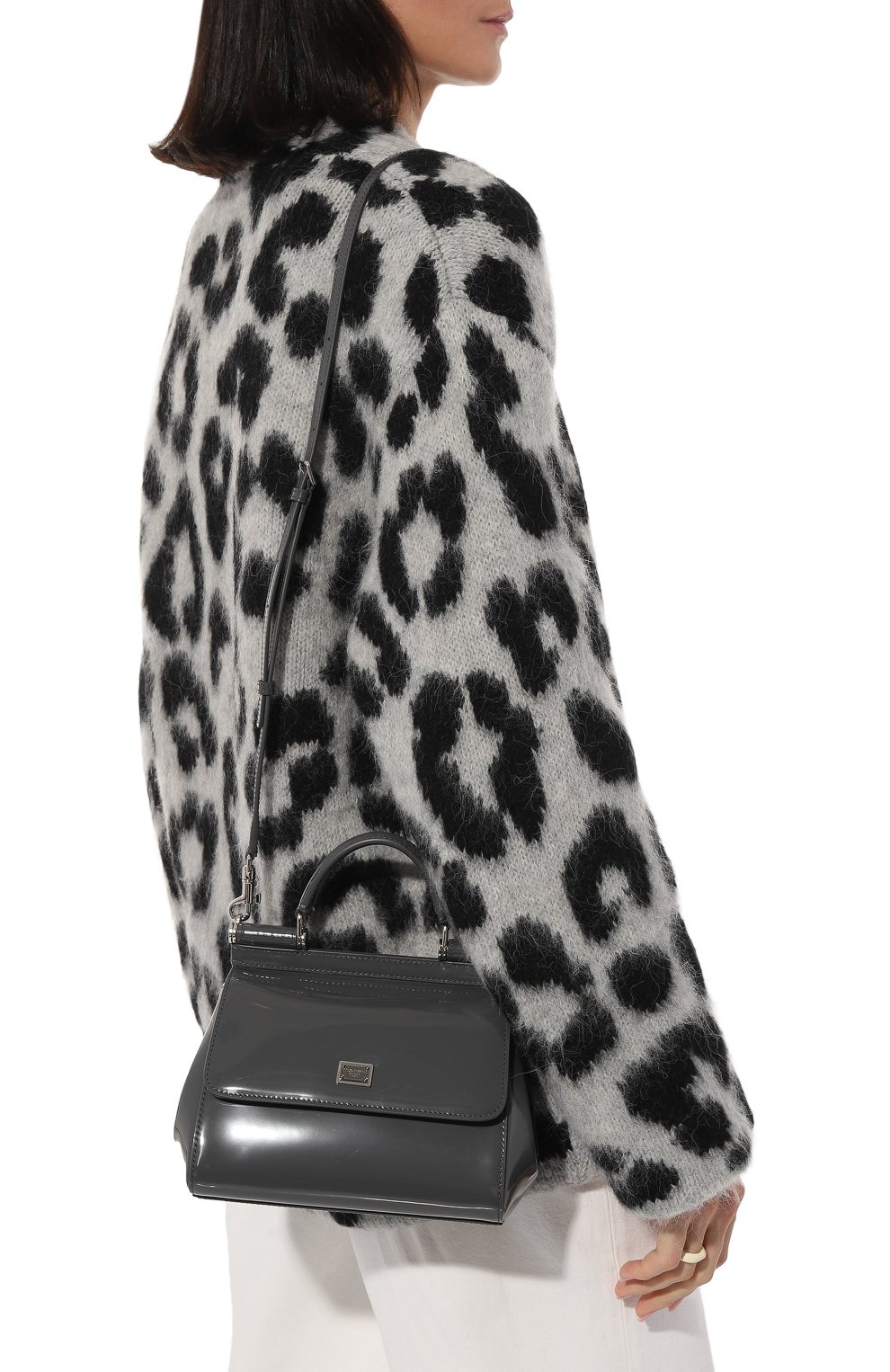 Сумка sicily small DOLCE & GABBANA серого цвета по цене 152500 руб., арт. BB9003_BI9003_BE9003/AI413_1, фото 2 Сумка sicily small DOLCE & GABBANA, арт. BB9003_BI9003_BE9003/AI413_1, фото 2