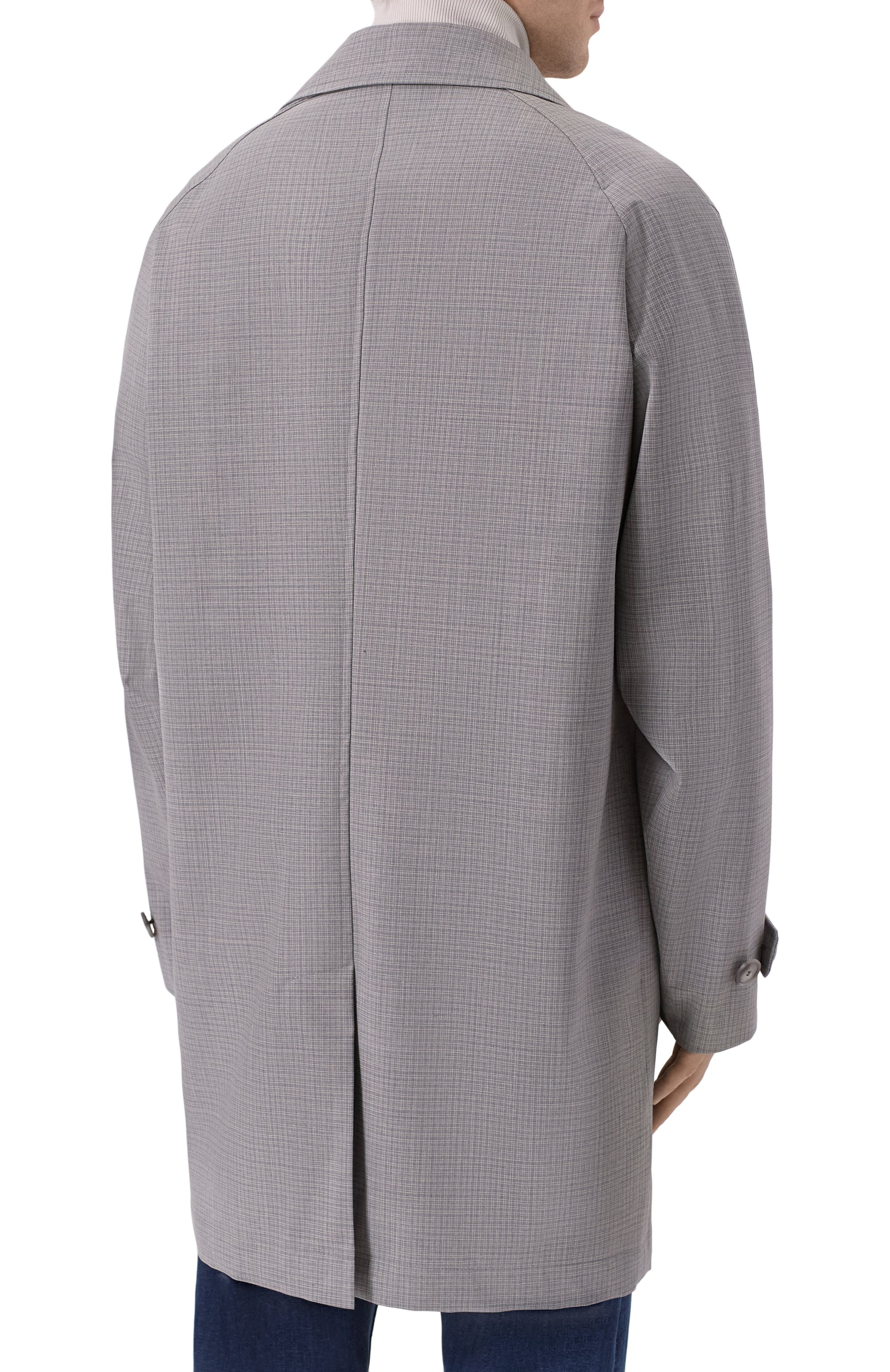 Плащ BOSS светло-серого цвета по цене 94050 руб., арт. 50556630, фото 4 Плащ BOSS, арт. 50556630, фото 4