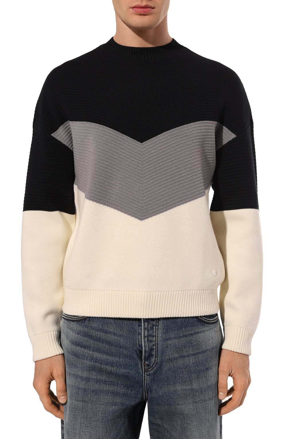 Джемпер из шерсти и хлопка EMPORIO ARMANI, арт. 6D1MXR/1MKGZ, фото 3