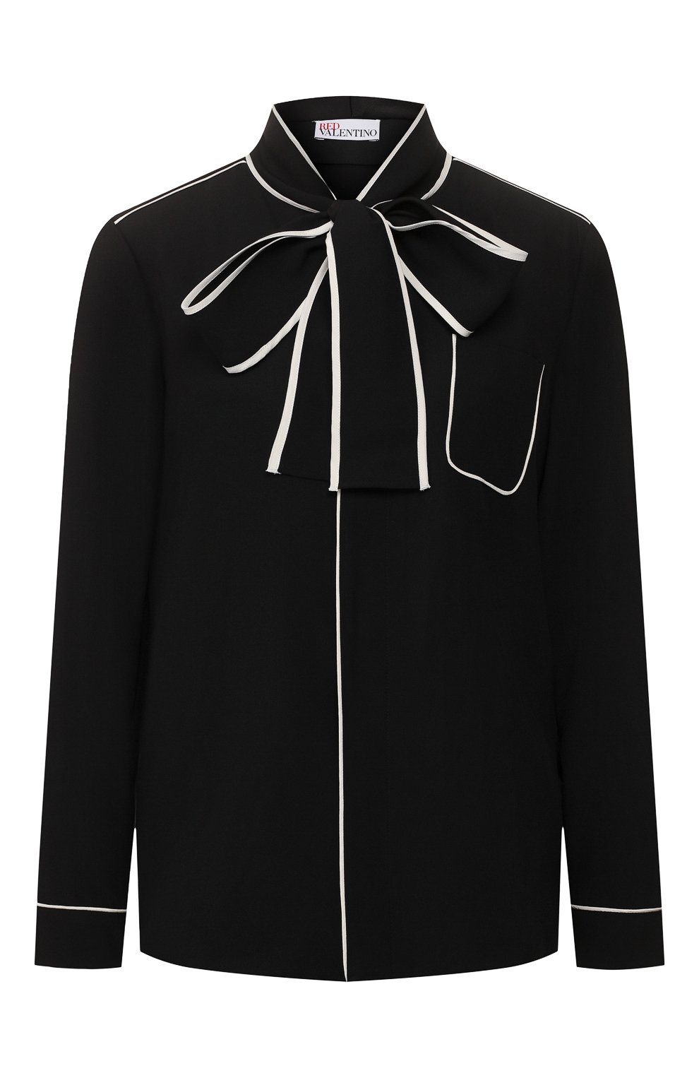 Блузка REDVALENTINO черного цвета по цене 44600 руб., арт. TR3ABC90/0F1, фото 1 Блузка REDVALENTINO, арт. TR3ABC90/0F1, фото 1
