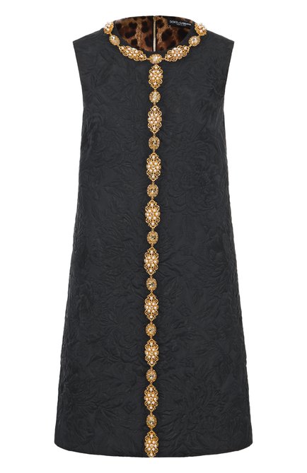 Женское платье из хлопка и шелка DOLCE & GABBANA, арт. F6AMRZ/HJMQ0
