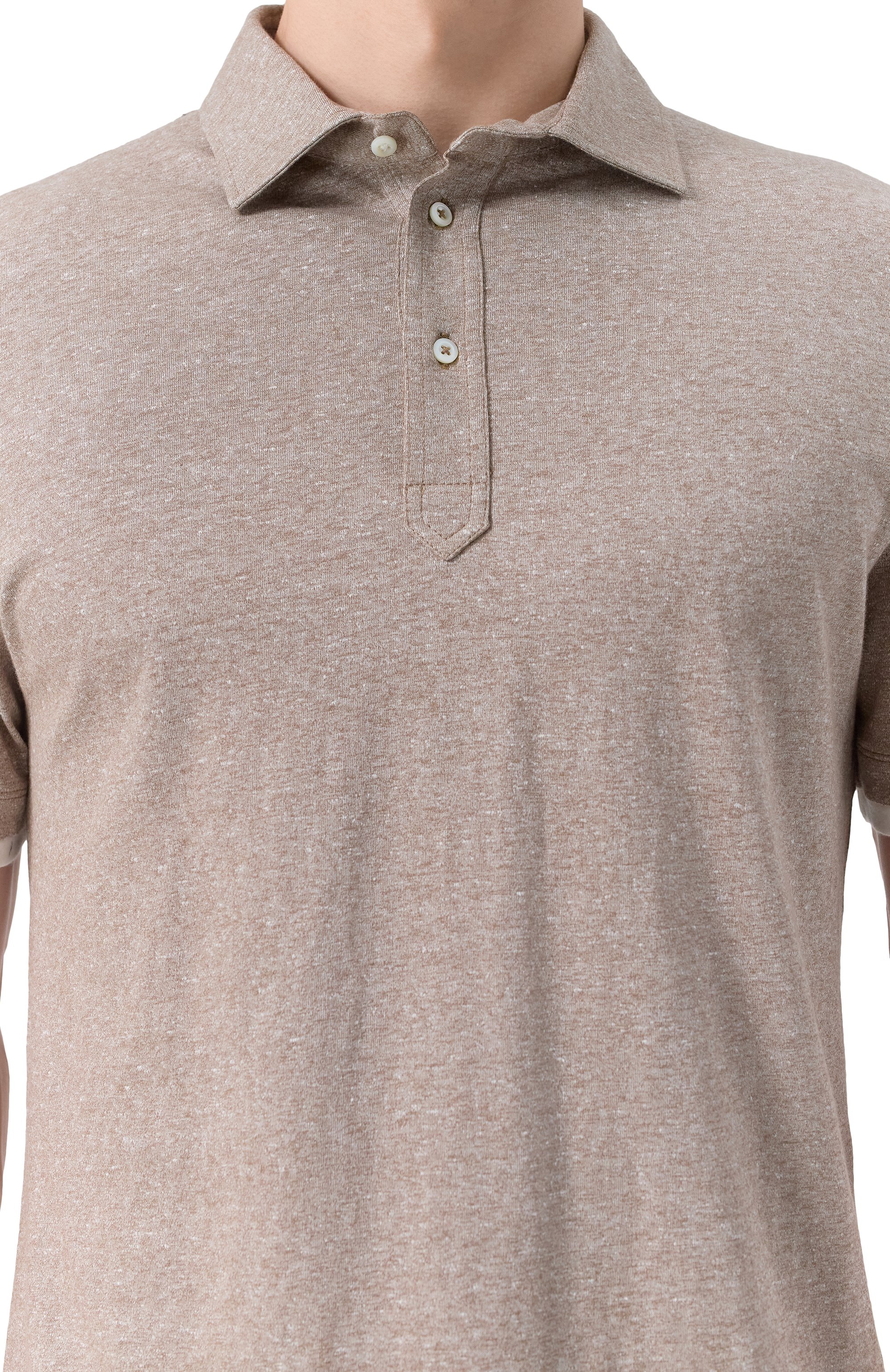 Поло изо льна и хлопка BRUNELLO CUCINELLI, арт. MW8353966, фото 5