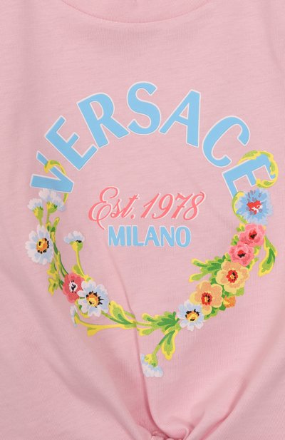 Хлопковая футболка VERSACE, арт. 1018548/1A13080, фото 3