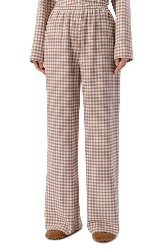 Хлопковые брюки EDOMO T006121NY26W Коричневый  T006121NY26W Фото 3