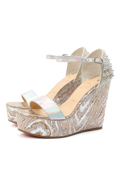 Босоножки bellamonica 120 CHRISTIAN LOUBOUTIN, арт. bellamonica 120 specchio laser/liege wavy, фото 1