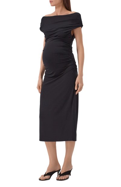 Платье из вискозы PIETRO BRUNELLI черного цвета по цене 21800 руб., арт. AG2554/BBBAMB, фото 2 Платье из вискозы PIETRO BRUNELLI, арт. AG2554/BBBAMB, фото 2