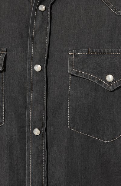 Джинсовая рубашка BRUNELLO CUCINELLI, арт. MR683B2036, фото 5