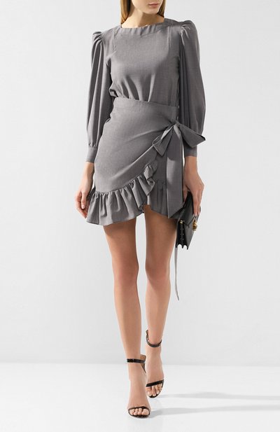 Шерстяное платье ISABEL MARANT ETOILE серого цвета по цене 57850 руб., арт. R01330-19P010E/NELICIA, фото 2 Шерстяное платье ISABEL MARANT ETOILE, арт. R01330-19P010E/NELICIA, фото 2