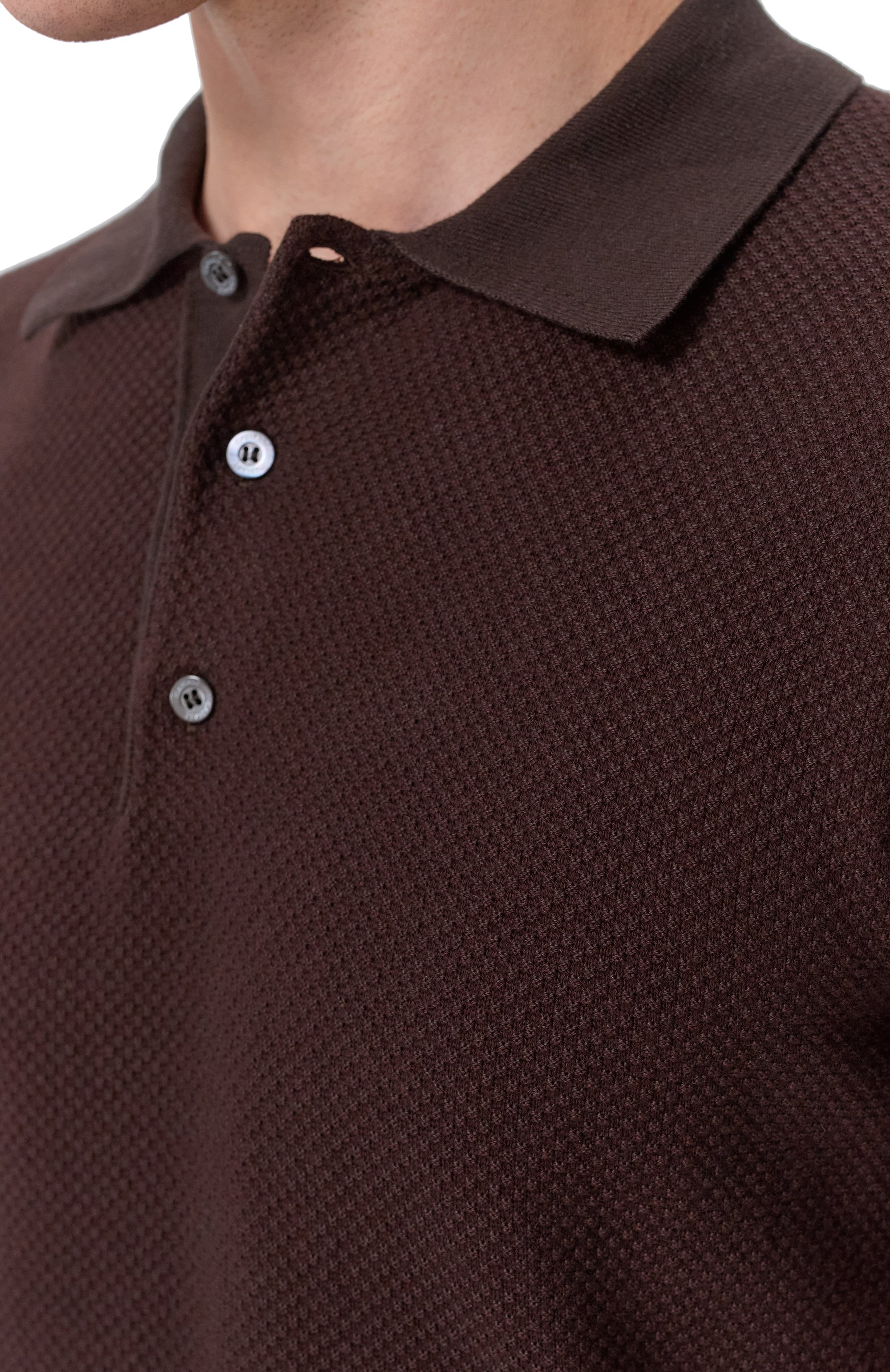 Хлопковое поло CANALI темно-коричневого цвета по цене 59650 руб., арт. C0127/MK02461, фото 5 Хлопковое поло CANALI, арт. C0127/MK02461, фото 5