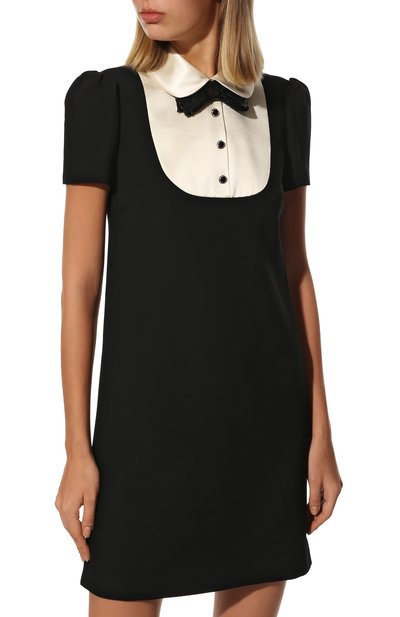 Платье из вискозы MIU MIU черного цвета по цене 225000 руб., арт. MF4362-186-F0002, фото 3 Платье из вискозы MIU MIU, арт. MF4362-186-F0002, фото 3