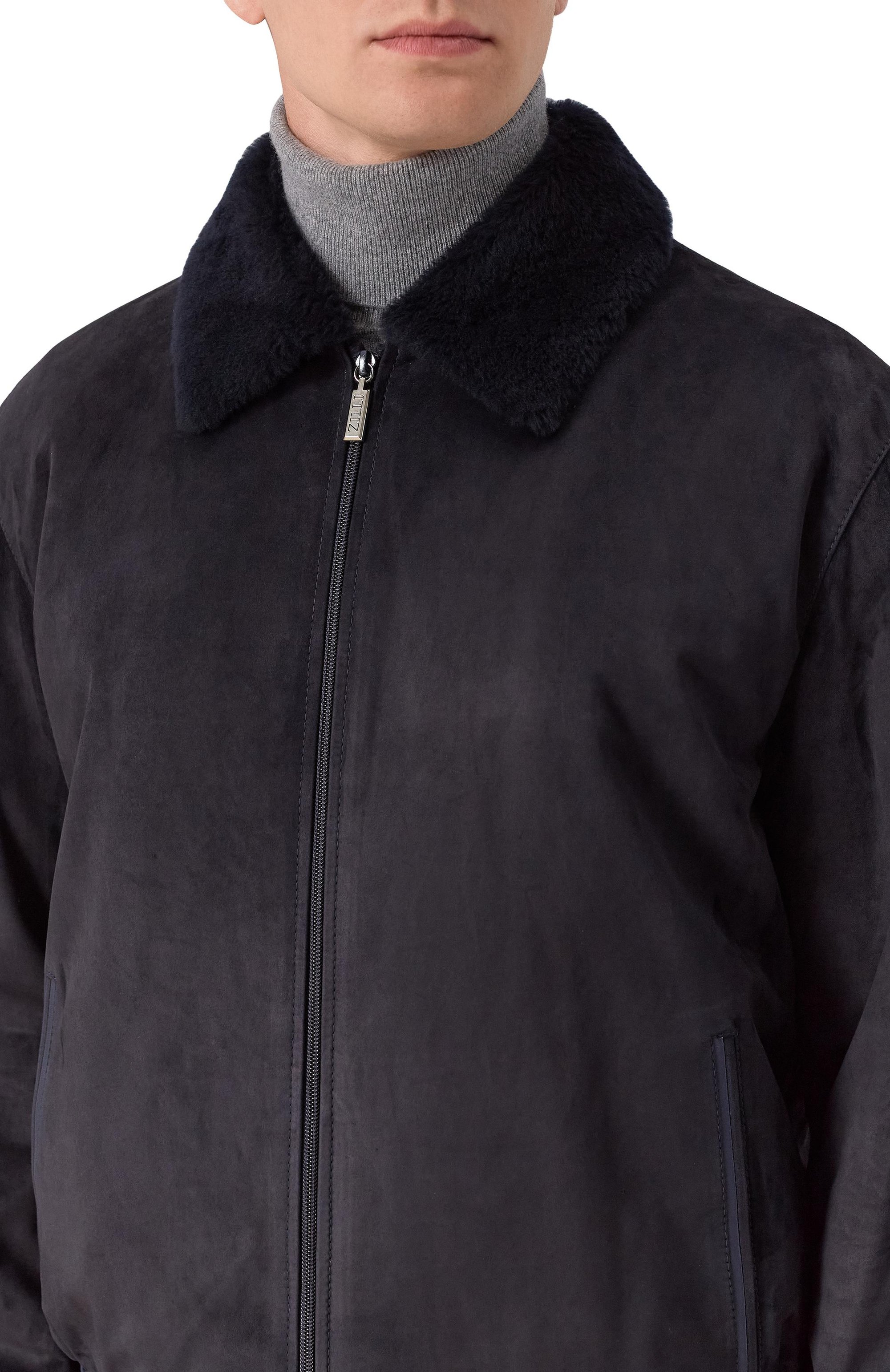 Замшевый бомбер с отделкой из овчины ZILLI, арт. AHIKH3M1008VFRI00/64-68, фото 5