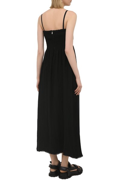 Льняное платье JIL SANDER черного цвета по цене 187500 руб., арт. JSPS501804-WS320400, фото 4 Льняное платье JIL SANDER, арт. JSPS501804-WS320400, фото 4