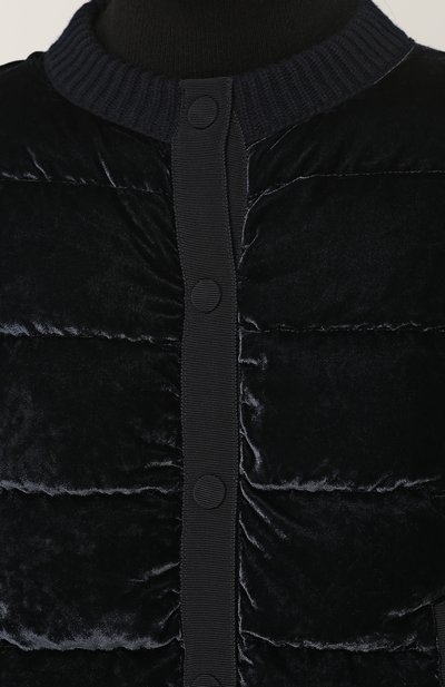 Шерстяной кардиган с круглым вырезом и бархатной вставкой MONCLER, арт. C2-093-94824-00-94889, фото 5