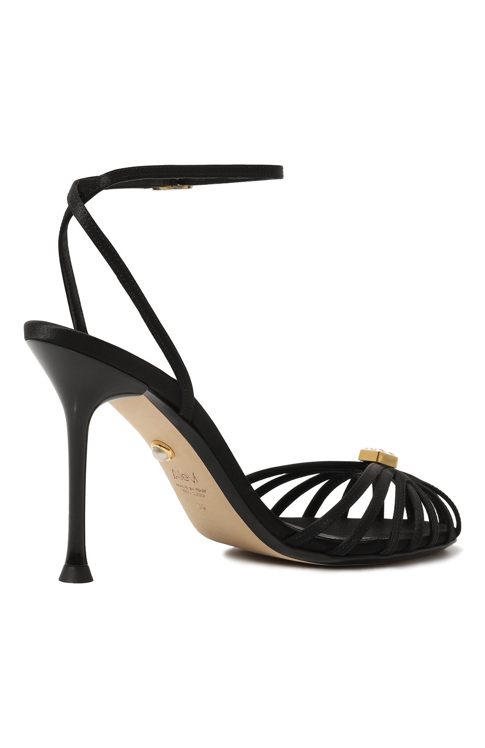 Текстильные босоножки ALEVI MILANO, арт. L24WC001.R.0878997/BL0G SATIN, фото 5