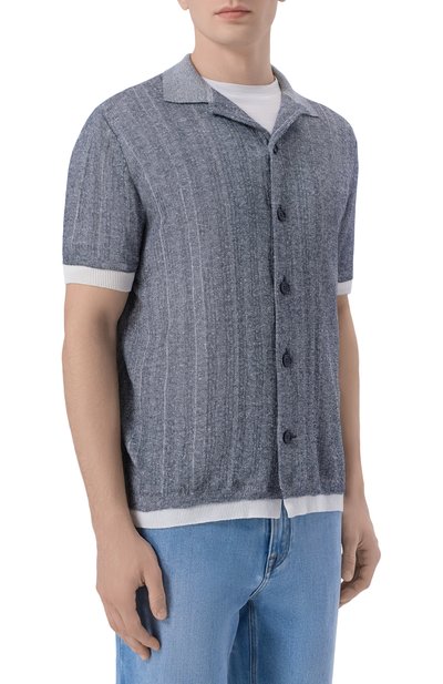 Рубашка изо льна и хлопка BRIONI серого цвета по цене 206500 руб., арт. UMQA0L/PDK12, фото 3 Рубашка изо льна и хлопка BRIONI, арт. UMQA0L/PDK12, фото 3