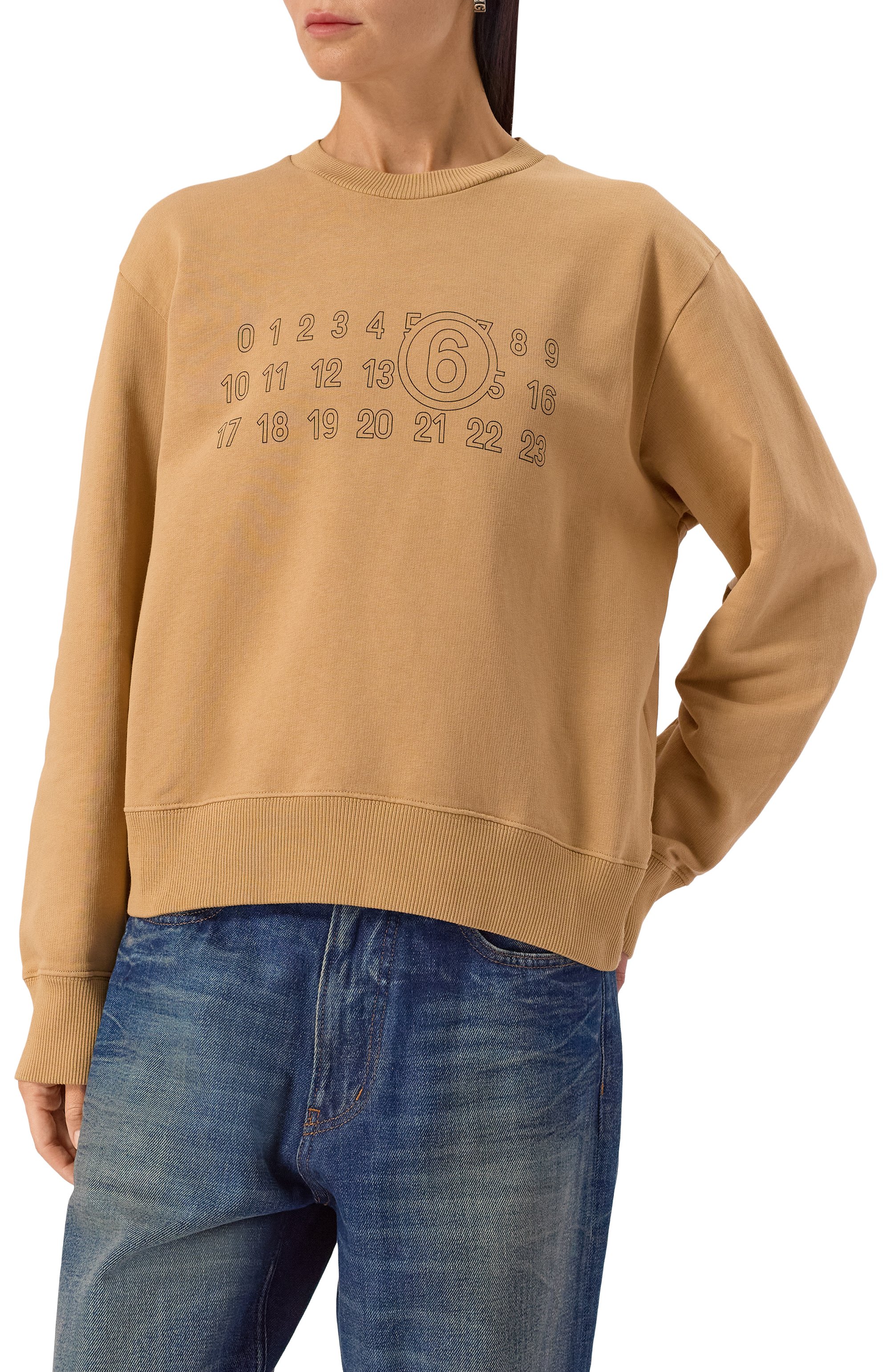 Хлопковый свитшот MM6, арт. S52GU0248/M25025, фото 3