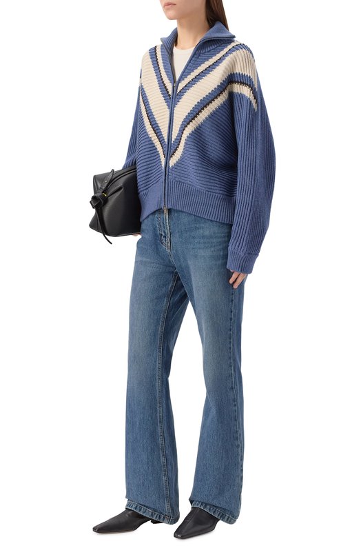 Шерстяной кардиган Golden Goose Deluxe Brand GWP02382.P002109 Синий  GWP02382.P002109 Фото 2