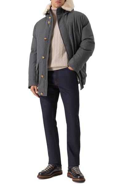Пуховик с отделкой из овчины BRUNELLO CUCINELLI, арт. MM4701993, фото 2