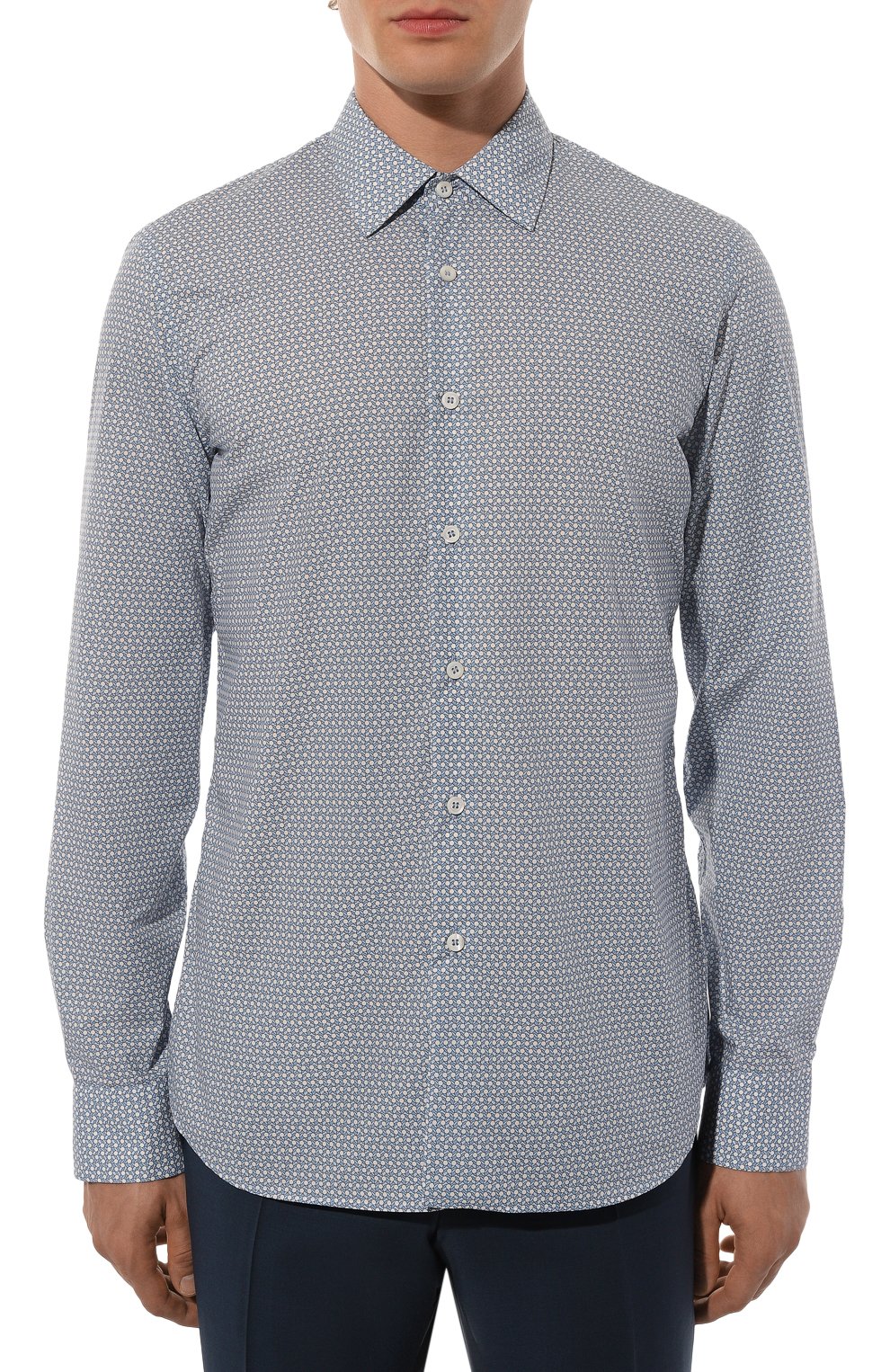 Хлопковая рубашка PRADA, арт. UCM608-1VYJ-F0013, фото 3