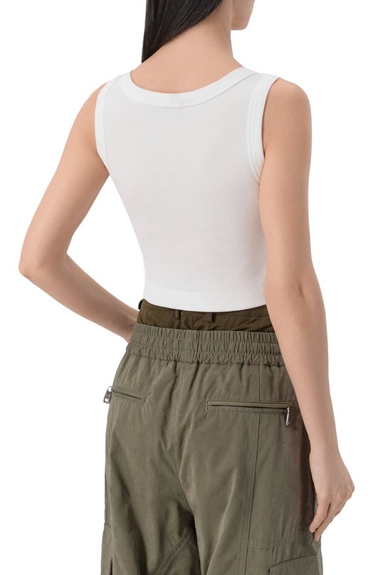 Хлопковая майка Dolce & Gabbana F8W42T/FU7AV Белый  F8W42T/FU7AV Фото 4