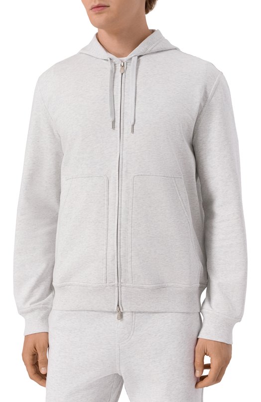 Хлопковая толстовка Brunello Cucinelli MW8639069G Серый  MW8639069G Фото 3