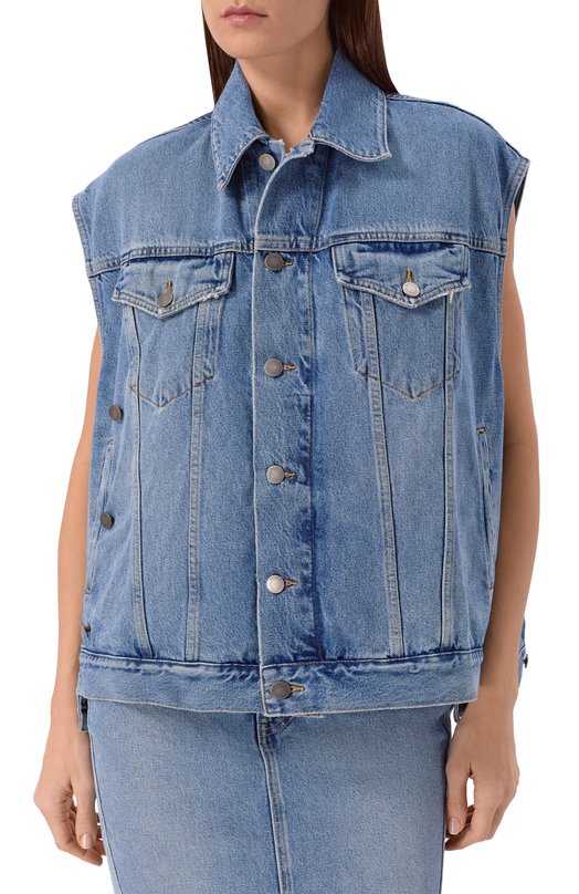 Джинсовый жилет Janette Haikure HEW09123DF106L0909/JANETTE N0RDIC BLUE Голубой  HEW09123DF106L0909/JANETTE N0RDIC BLUE Фото 3