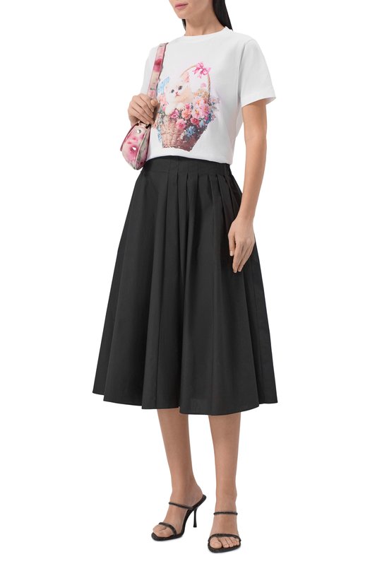 Хлопковая юбка MSGM 4041MDD19/267112 Чёрный  4041MDD19/267112 Фото 2