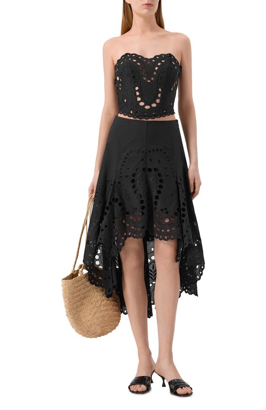 Хлопковый топ Charo Ruiz Ibiza 263100 Чёрный  263100 Фото 5