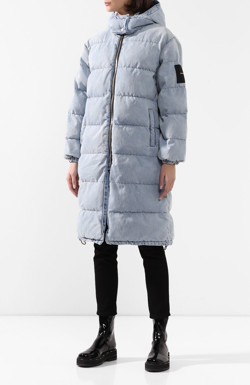 Пуховик ALEXANDER WANG голубого цвета по цене 129500 руб., арт. 4DC1202628, фото 3 Пуховик ALEXANDER WANG, арт. 4DC1202628, фото 3