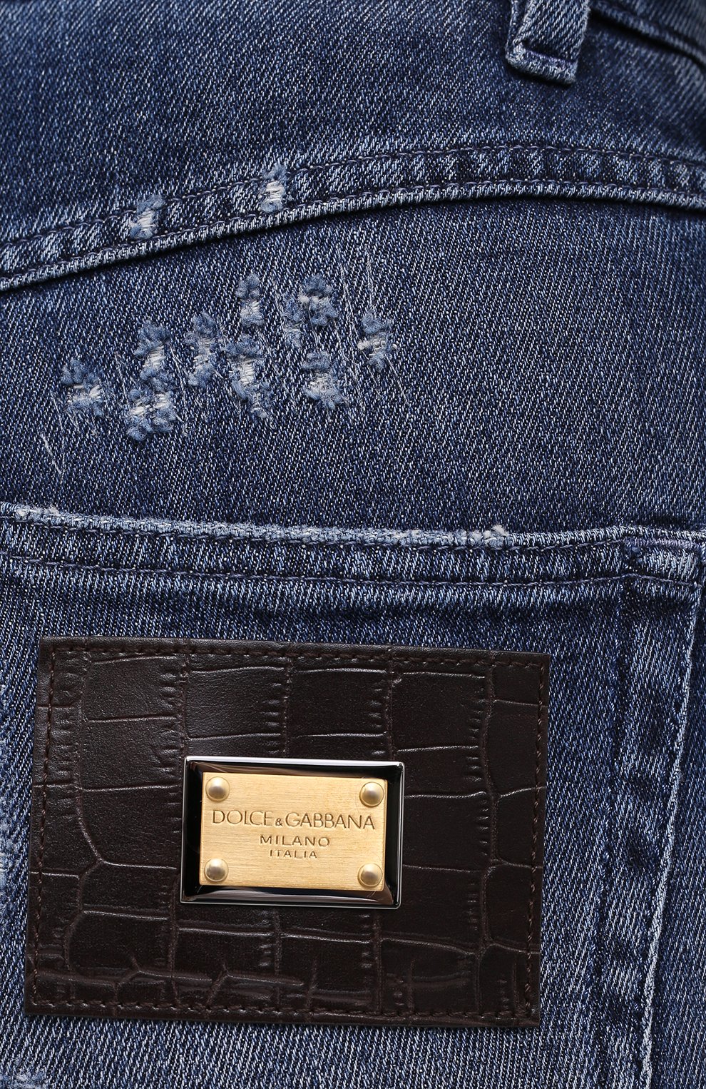 Джинсы DOLCE & GABBANA темно-синего цвета по цене 85100 руб., арт. FTBXHD/G8CS4, фото 6 Джинсы DOLCE & GABBANA, арт. FTBXHD/G8CS4, фото 6
