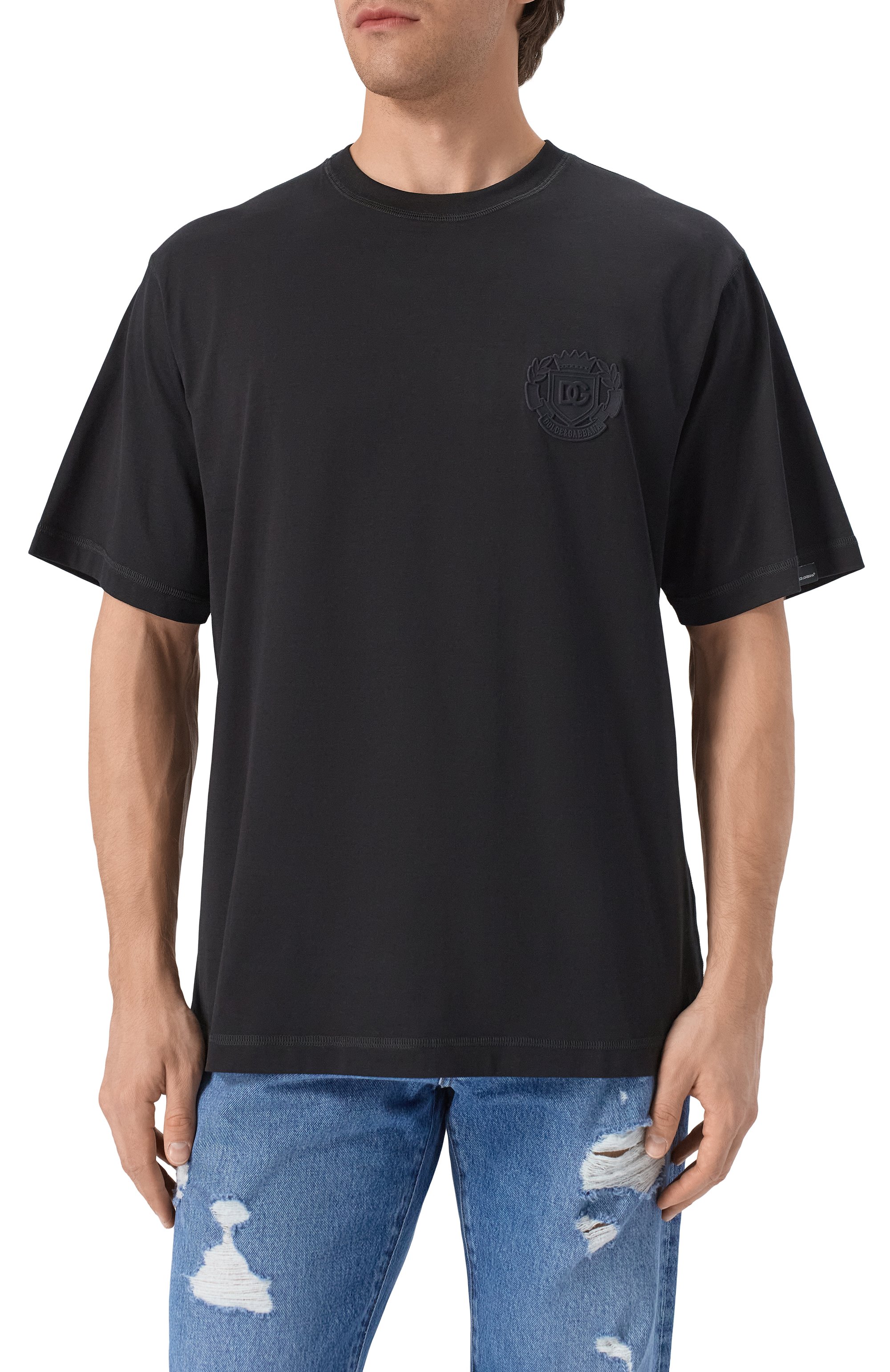 Хлопковая футболка DOLCE & GABBANA, арт. G8PN9Z/G7NYJ, фото 3