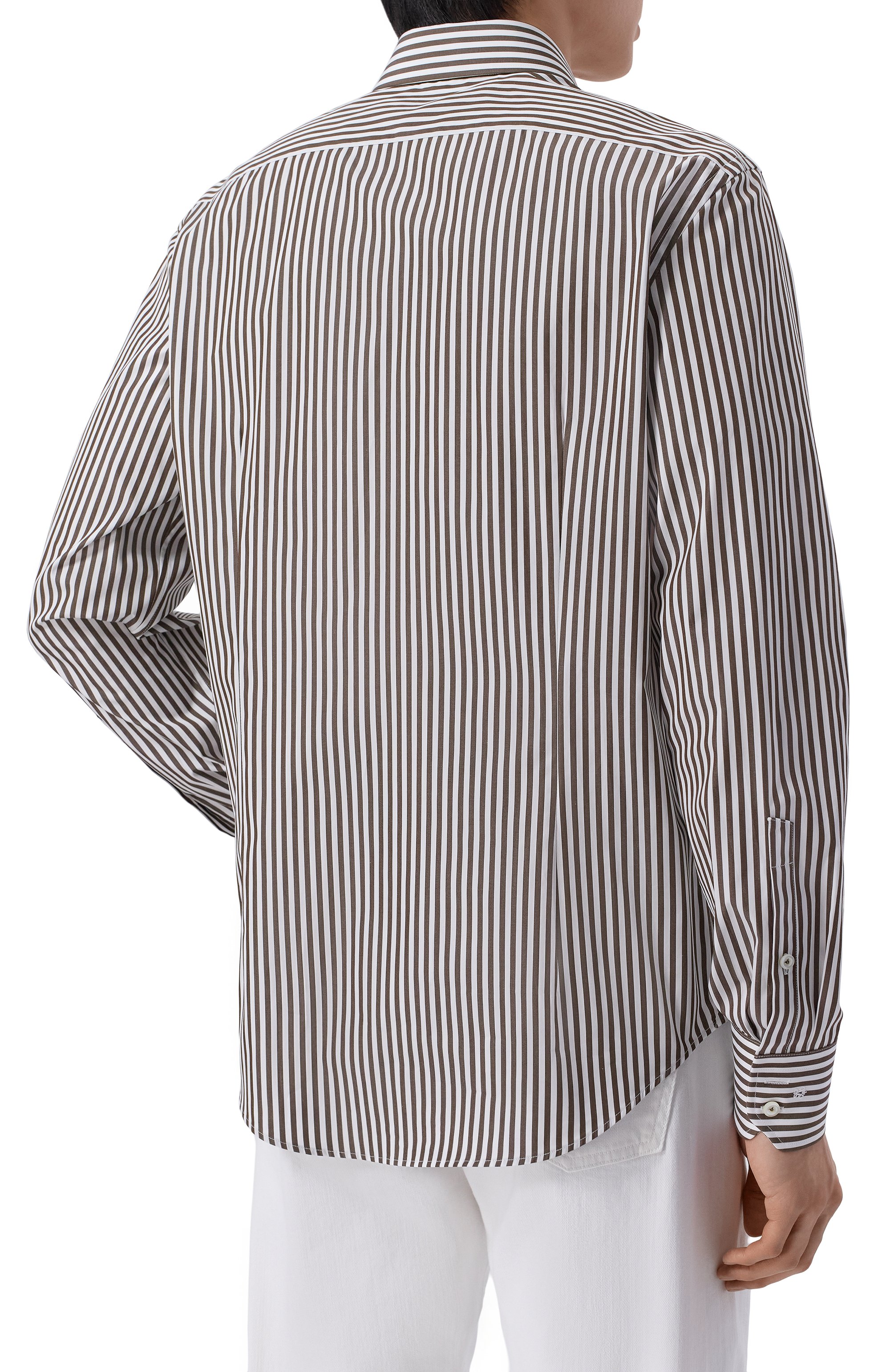 Хлопковая сорочка VAN LAACK темно-коричневого цвета по цене 28900 руб., арт. VL-RIK0S-SF/156296, фото 4 Хлопковая сорочка VAN LAACK, арт. VL-RIK0S-SF/156296, фото 4