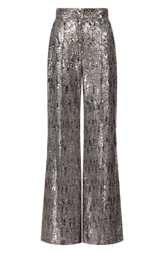 Брюки с отделкой пайетками Elie Saab P0005NP25/PA009 Серебряный P0005NP25/PA009