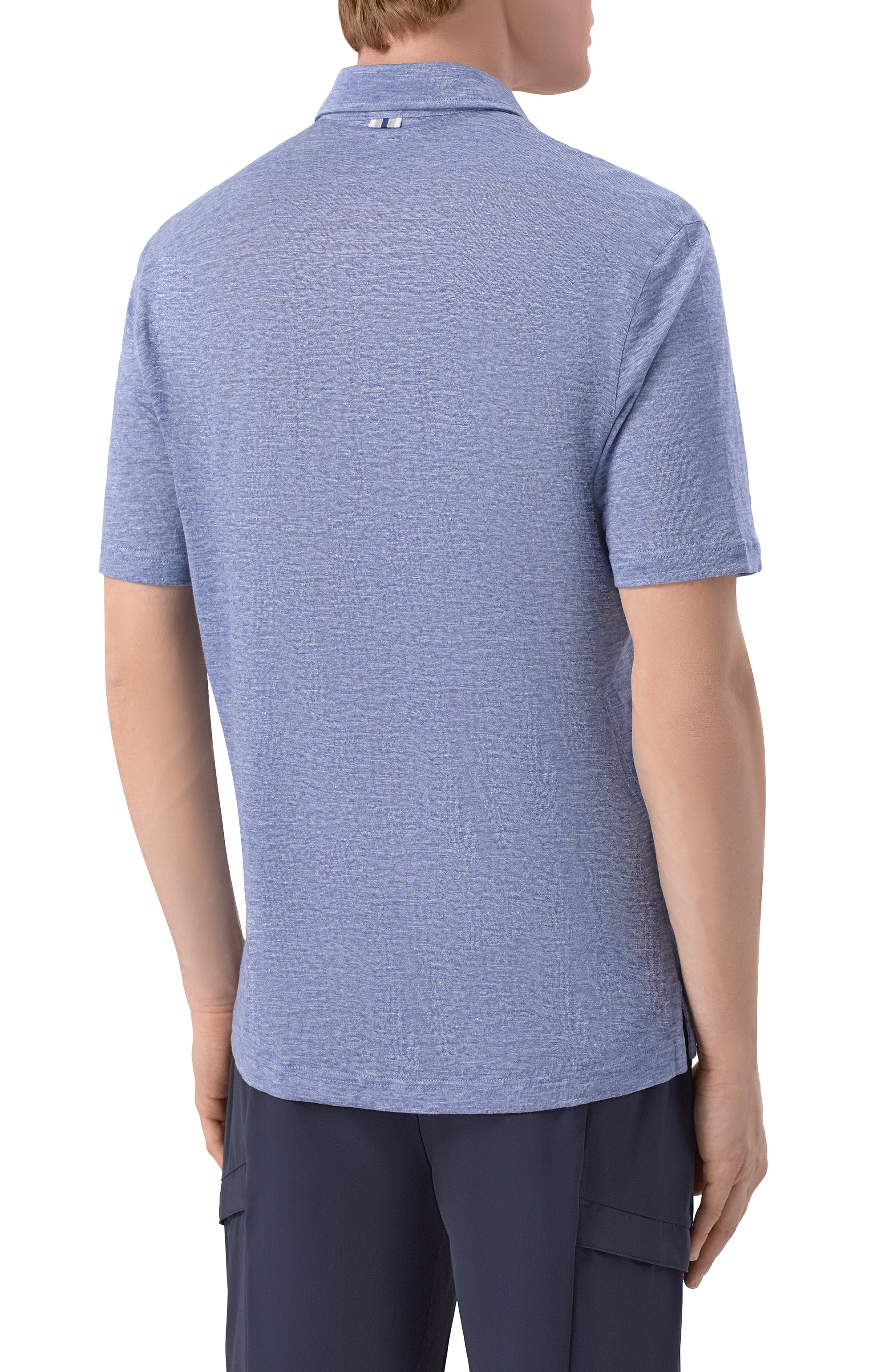 Льняное поло FEDELI, арт. TU000242/LIN0 JERSEY MELANGE, фото 4