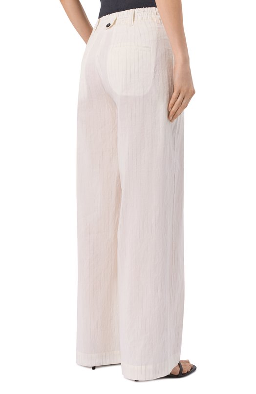 Брюки изо льна и хлопка Isabel Benenato DW03S26 Белый  DW03S26 Фото 4