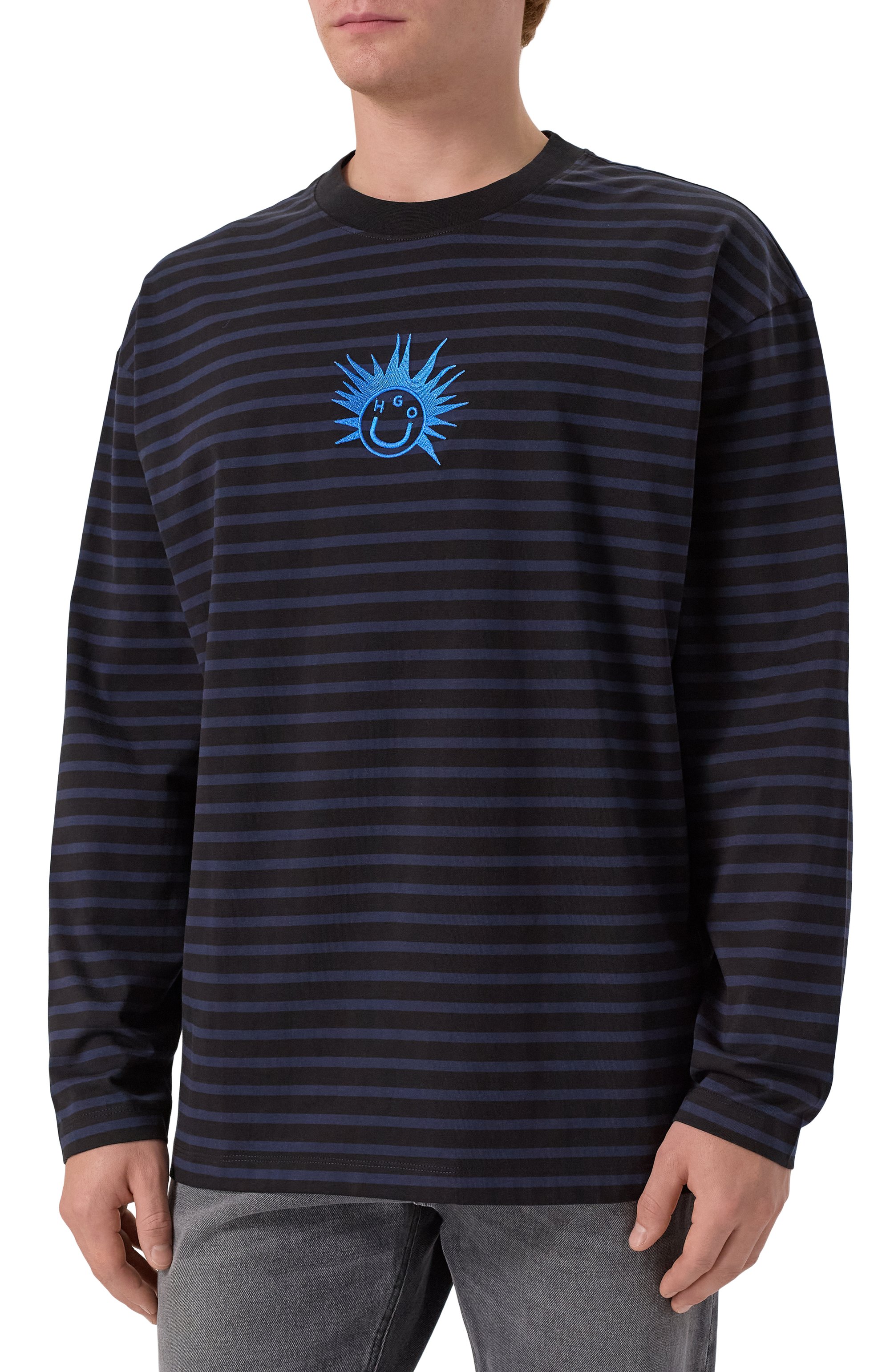 Хлопковый лонгслив HUGO BLUE, арт. 50543919, фото 3