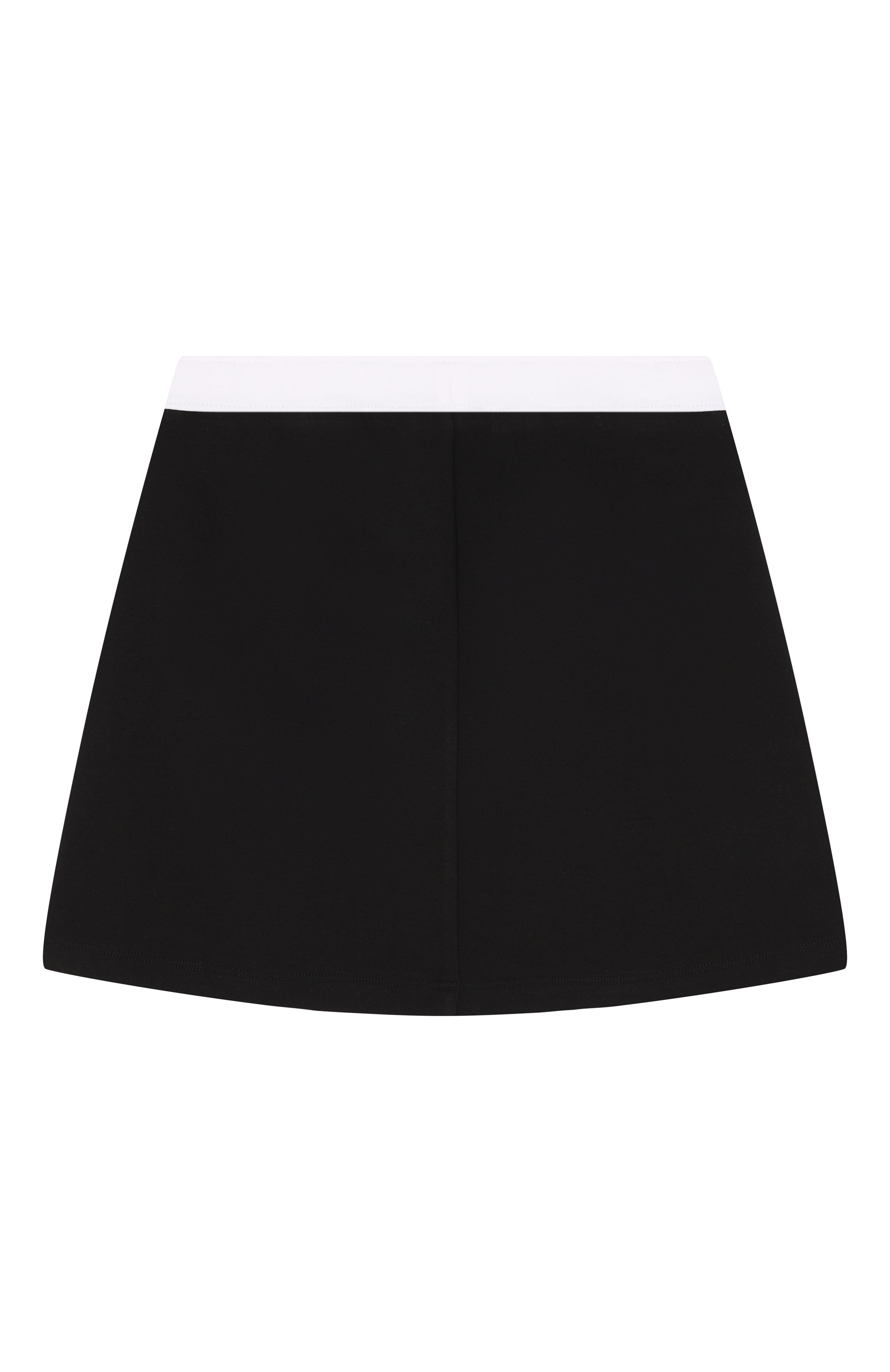 Хлопковая юбка KARL LAGERFELD KIDS черно-белого цвета по цене 16520 руб., арт. Z31115, фото 2 Хлопковая юбка KARL LAGERFELD KIDS, арт. Z31115, фото 2