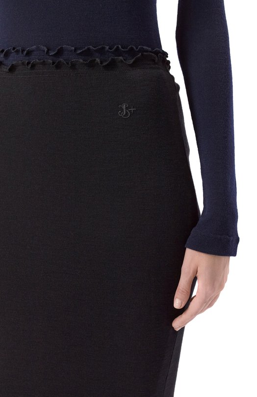 Шерстяная юбка Jil Sander J40FV0116/J20226 Чёрный  J40FV0116/J20226 Фото 5