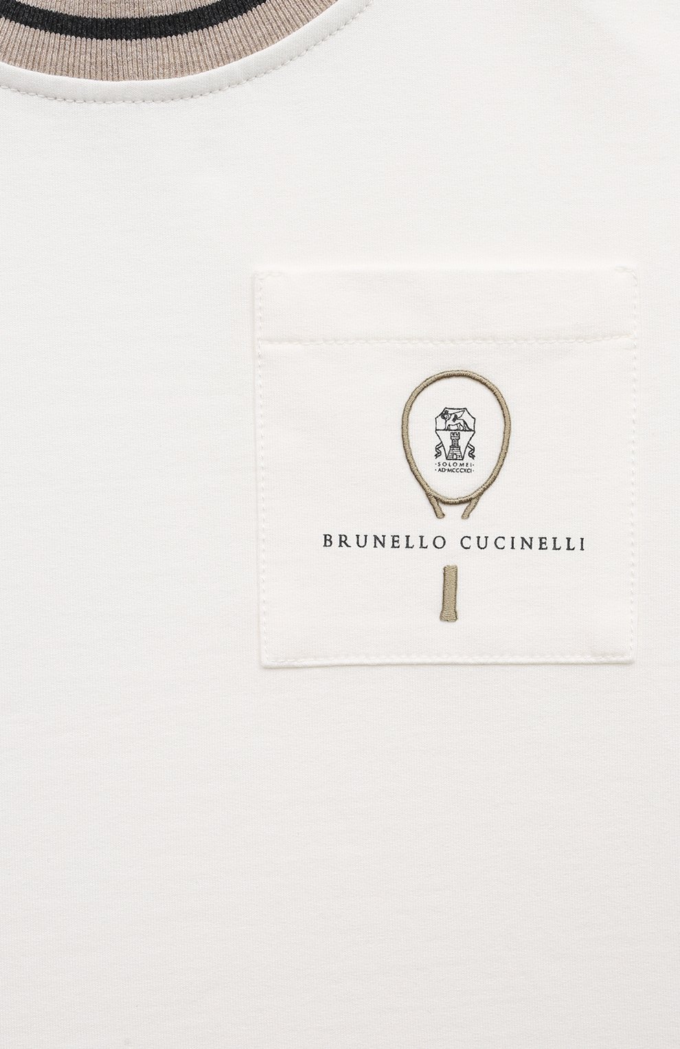 Хлопковая футболка BRUNELLO CUCINELLI, арт. BH827E284A, фото 3